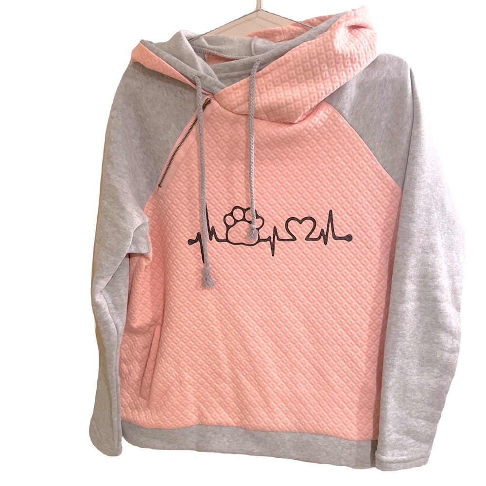 Dog Lover Textured Hoodie